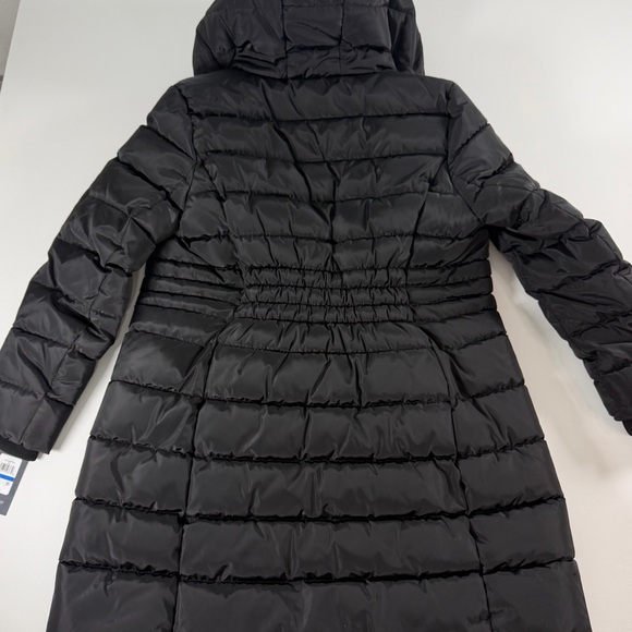 TOMMY HILFIGER Hooded Puffer Trench-coat Black Size XL NEW - Picture 3 of 11